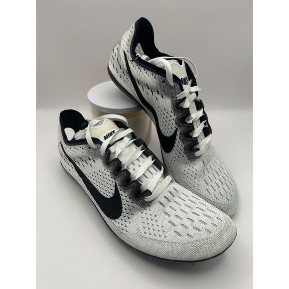 Nike Zoom Victory 3 Women's Track Distance Spikes White/Black 835997-107 Sz 9 - Picture 1 of 9